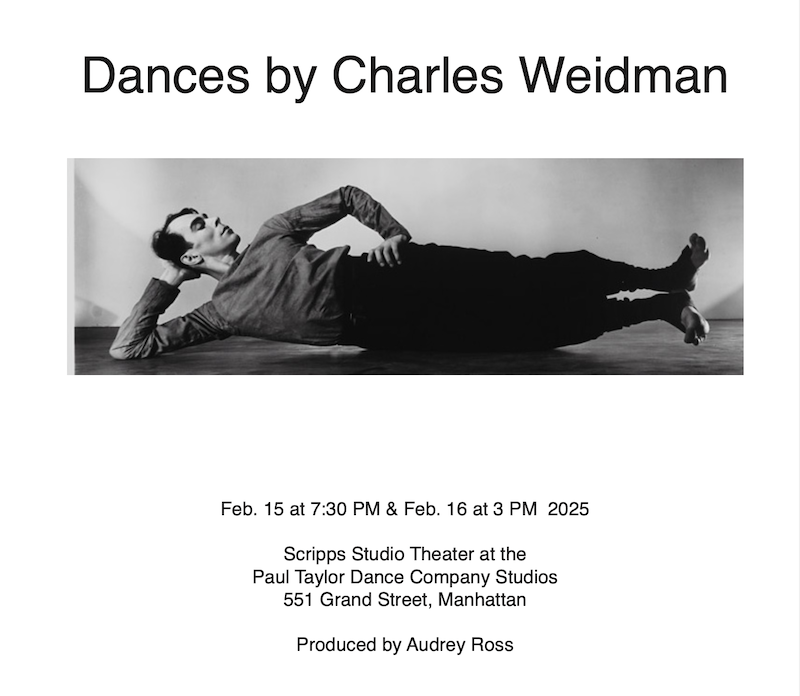 Program booklet for Dances by Charles Weidman